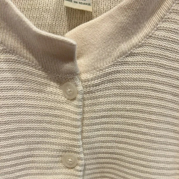 Orvis Off White Cotton Cardigan Women's Size Large Button Down Gorpcore - Picture 4 of 8